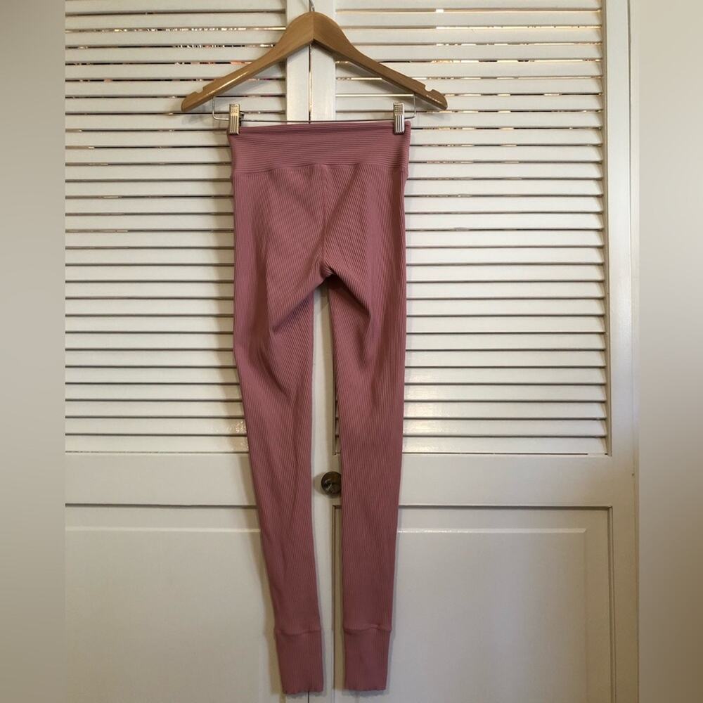 REVOLVE Year Of Ours Pink Mauve Ribbed Leggings - Picture 4 of 8